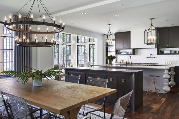 Design Embracing Open Concept with Vaulted Ceilings in the Living Room and Kitchen