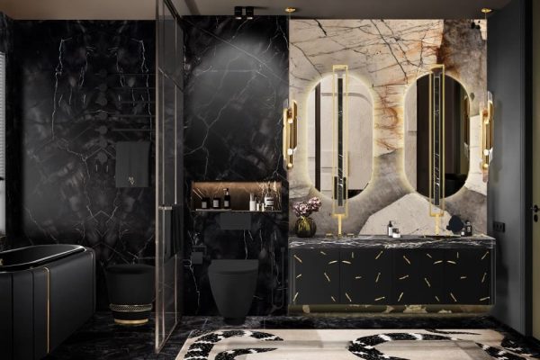 Elevate Your Bathroom with Black and Gold A Luxurious Touch