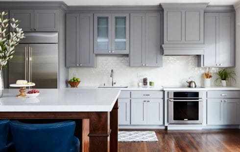 Kitchen Aesthetics with Blue Gray Kitchen Cabinets
