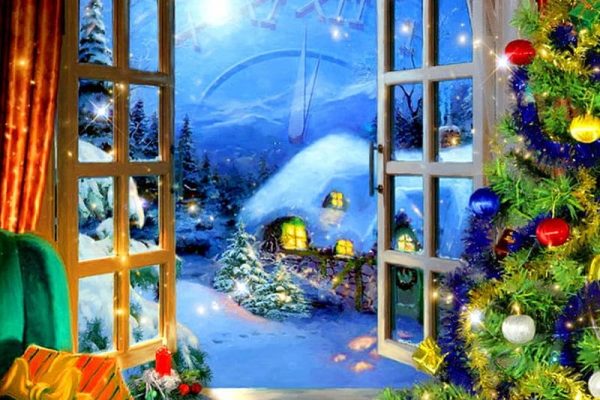 The Magic of Christmas with Stunning Window Paintings