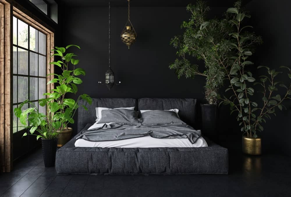 aesthetic black bedroom